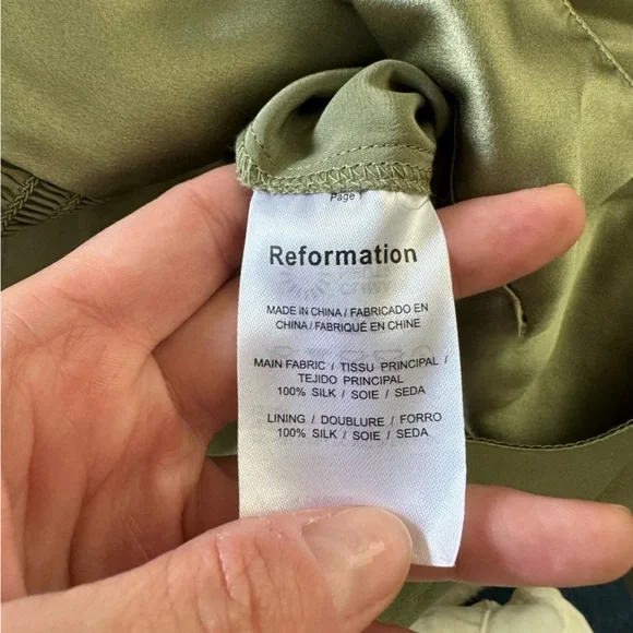 NWT Reformation Sage Jumpsuit 4 in Artichoke - Picture 9 of 9